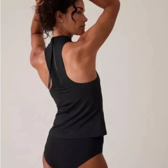 ATHLETA Maldives Sport Zip Tankini NWT - Black #791252 - Picture 2 of 8